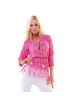 Premium dámská bohémská krajkovaná letní tunika s třásněmi "San Torino" - růžová