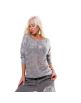 Exkluzivní dámský zimní pletený svetr pulover - světle šedá