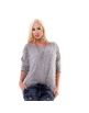 Kvalitní dámský pletený svetr s krajkou - šedá