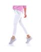 Chino dámské letní kalhoty s flitry - bílá
